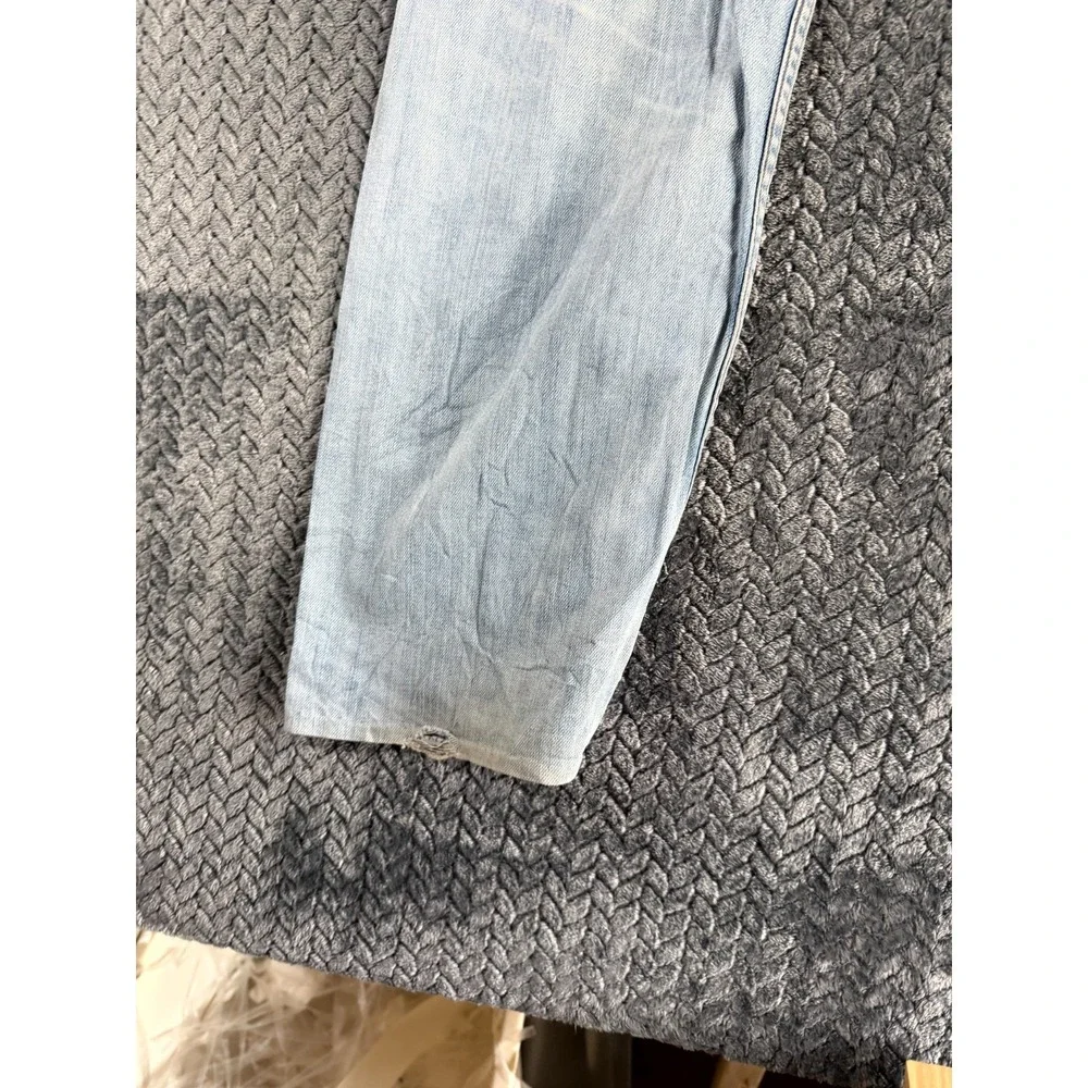 Vintage Levi's 752 Jeans Mens‎ 34x32 Blue Denim Straight Leg Stretch Distressed